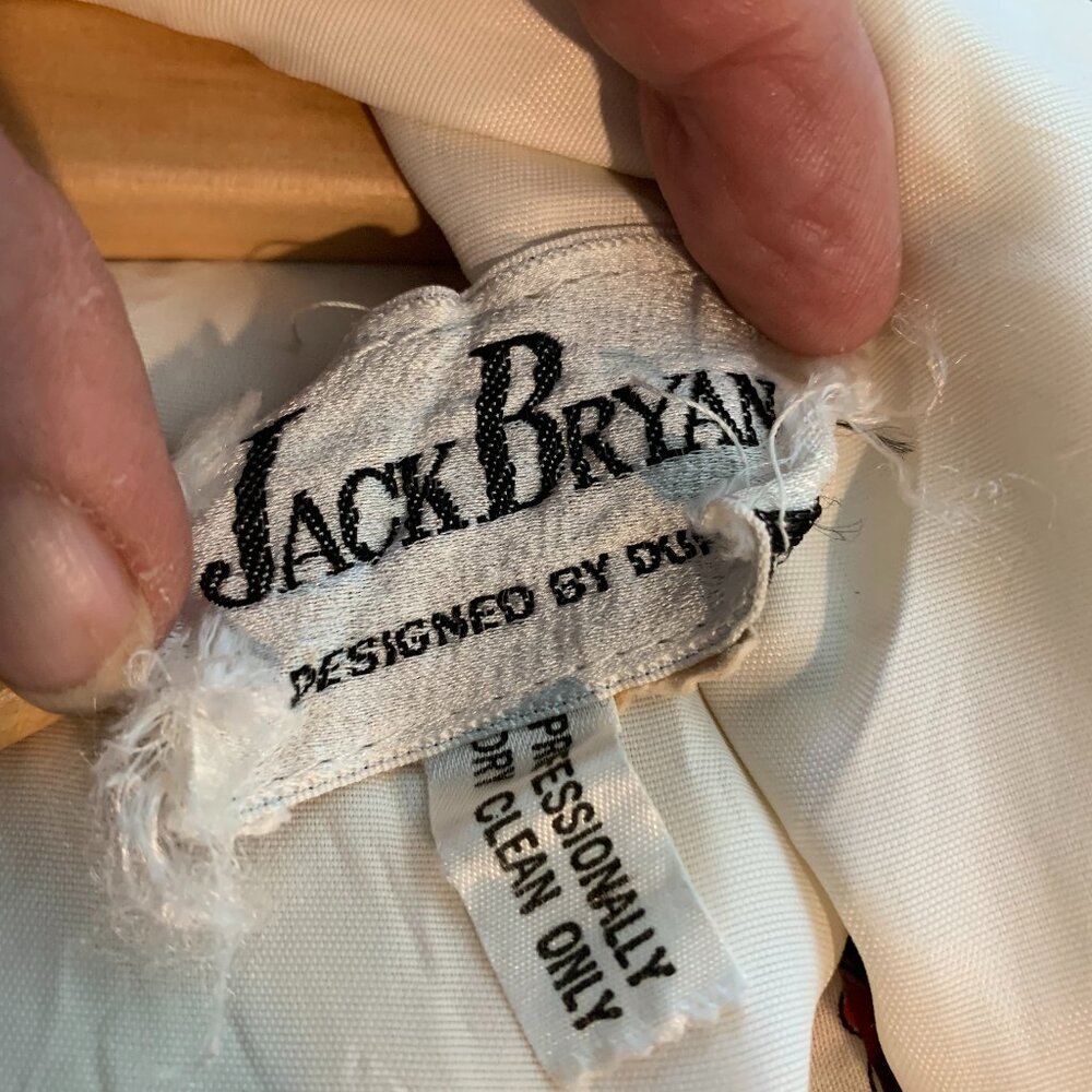 1970s Vintage Jack Bryan Cream Chiffon & Sequin Maxi Party Dress READ - Picture 6 of 12